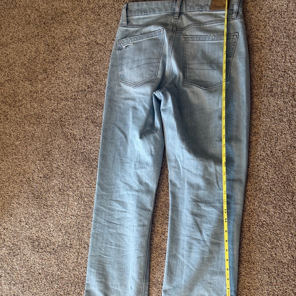 American Eagle Outfitters Women's Light Blue Straight Jeans